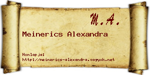 Meinerics Alexandra névjegykártya
